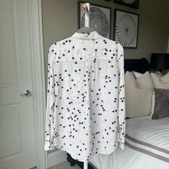 Equipment Slim Signature Silk Shirt in Starry Night - Picture 7 of 7